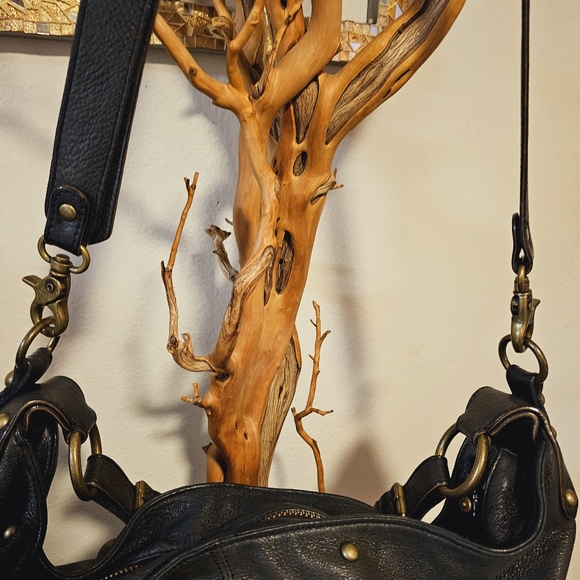 7 for all MANKIND Dk.Gray Dist. Studded Leather Handbag - Picture 5 of 12